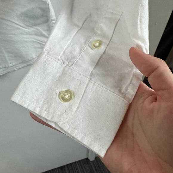 Amazon Essentials Kids White Button Down Shirt L 10 NWT - Picture 5 of 9